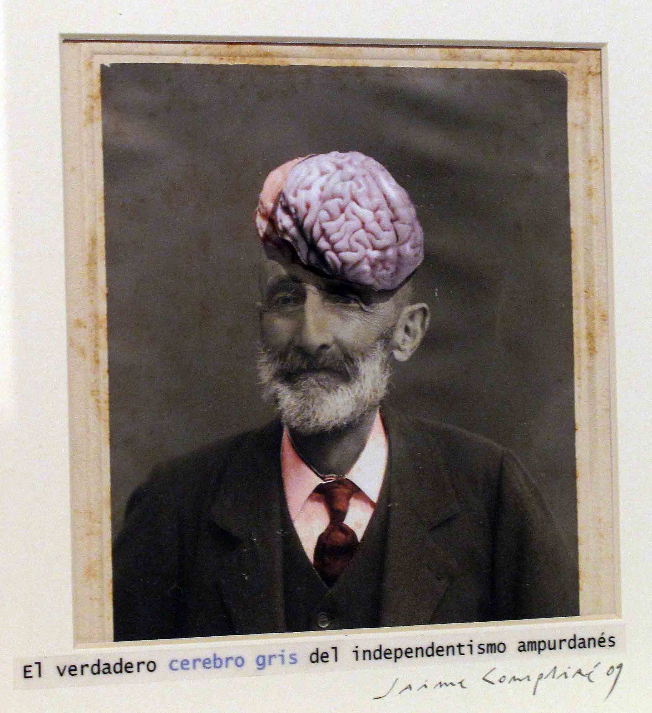 El verdadero cerebro gris del independentismo ampurdanes<br/>Fotografía de collage / Collage photography.