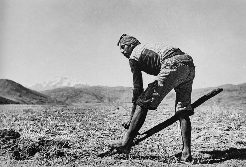 Campesino con arado de pie, 1934<br/>