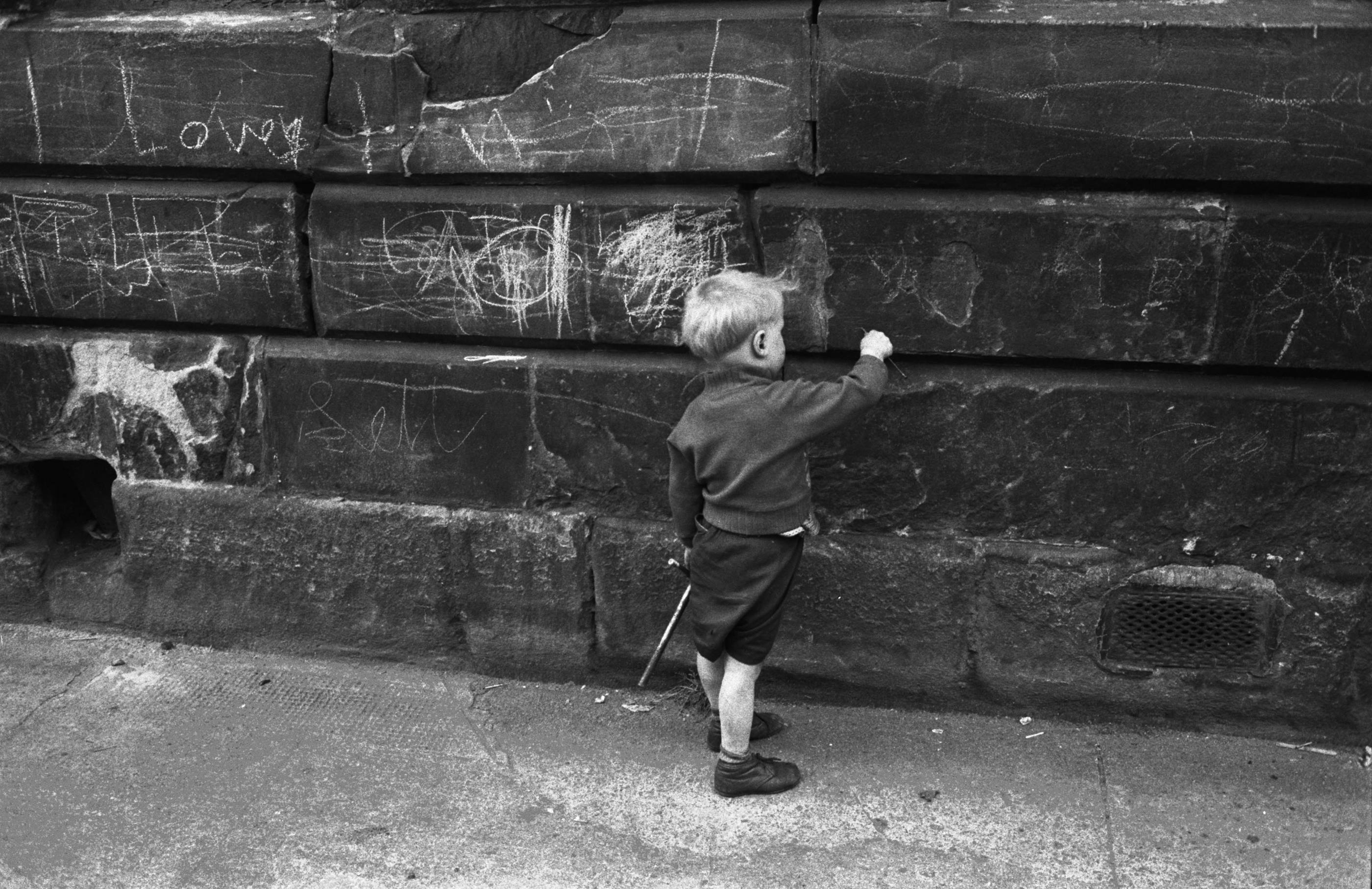 Young artist, Gorbals, Glasgow, 1968<br/>