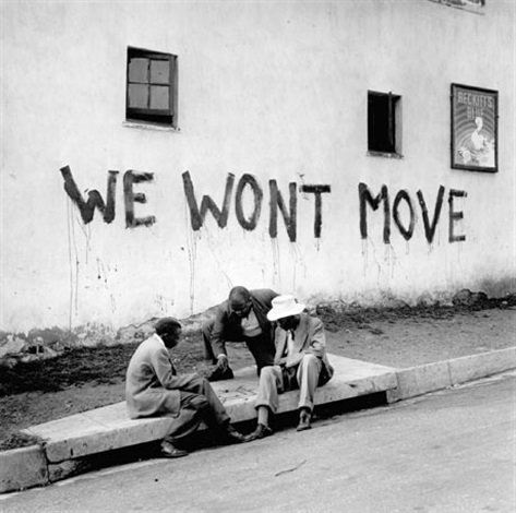 W won't move, Sophiatown, 1955<br/>