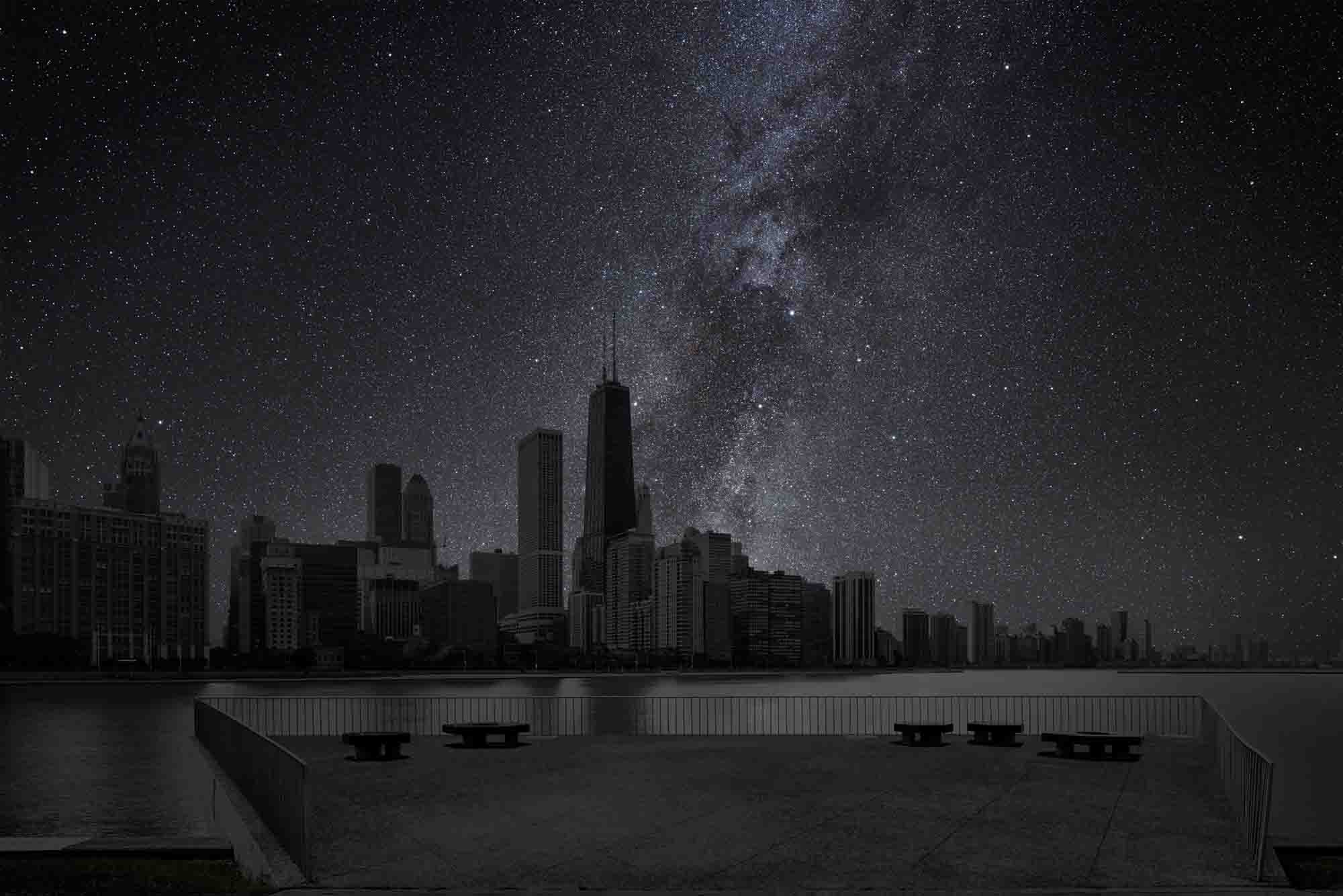 Chicago 41° 53' 42" N 2015-09-15 Lst 2:20<br/>Darkened Cities - Villes éteintes