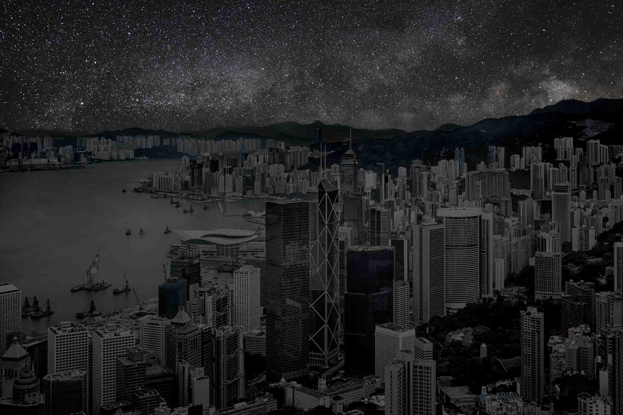 Hong Kong 22° 16’ 38’’ N 2012-03-22 lst 14:00<br/>Darkened Cities - Villes éteintes
