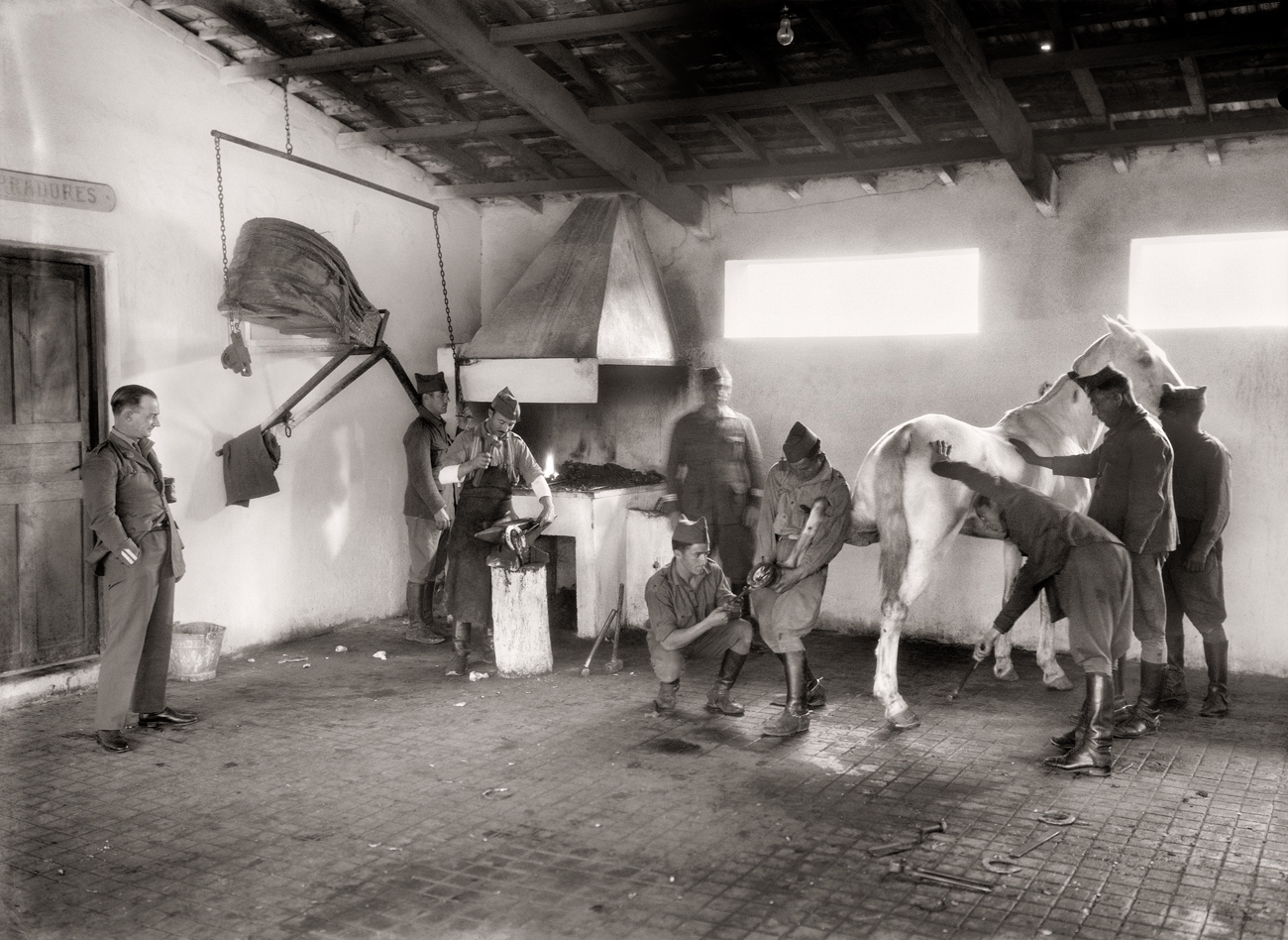 Herradero del Cuartel de La Legión, en Dar Riffien, 1926<br/>Gelatina de plata / Silver gelatin