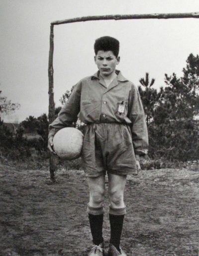 O futbolista, Soutelo de Montes, 1962<br/>Gelatina bromuro de plata virado al selenio sobre papel baritado